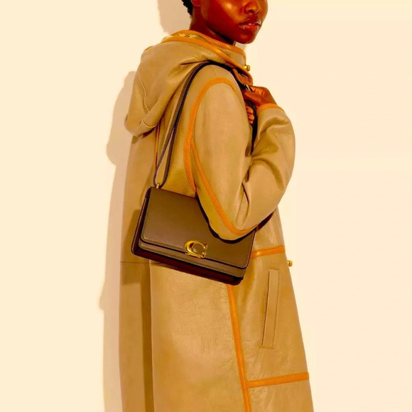 Coach Cognac Brown Bandit Shoulder Bag Leather Mini Bag Convertible Crossbody - Picture 2 of 11